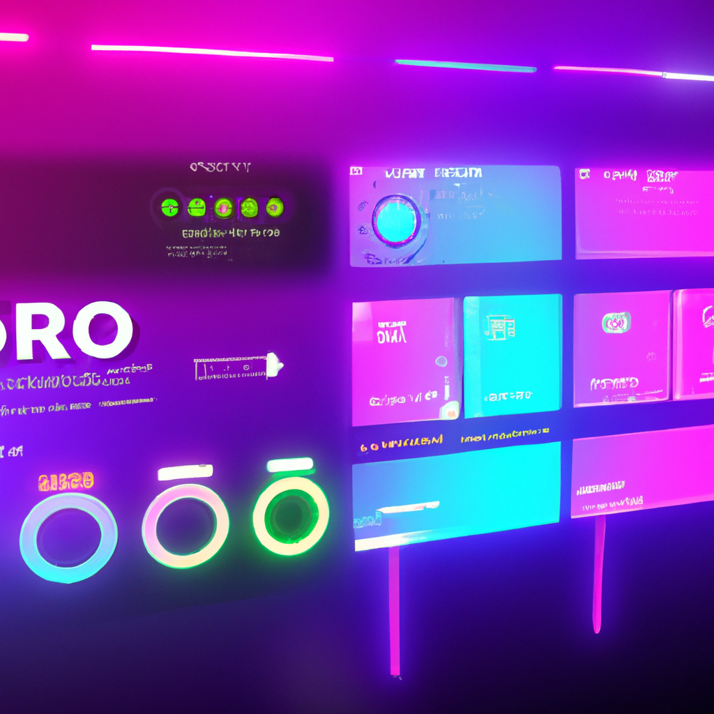 ArcadeFoundry UI preview with neon HUD and player stats