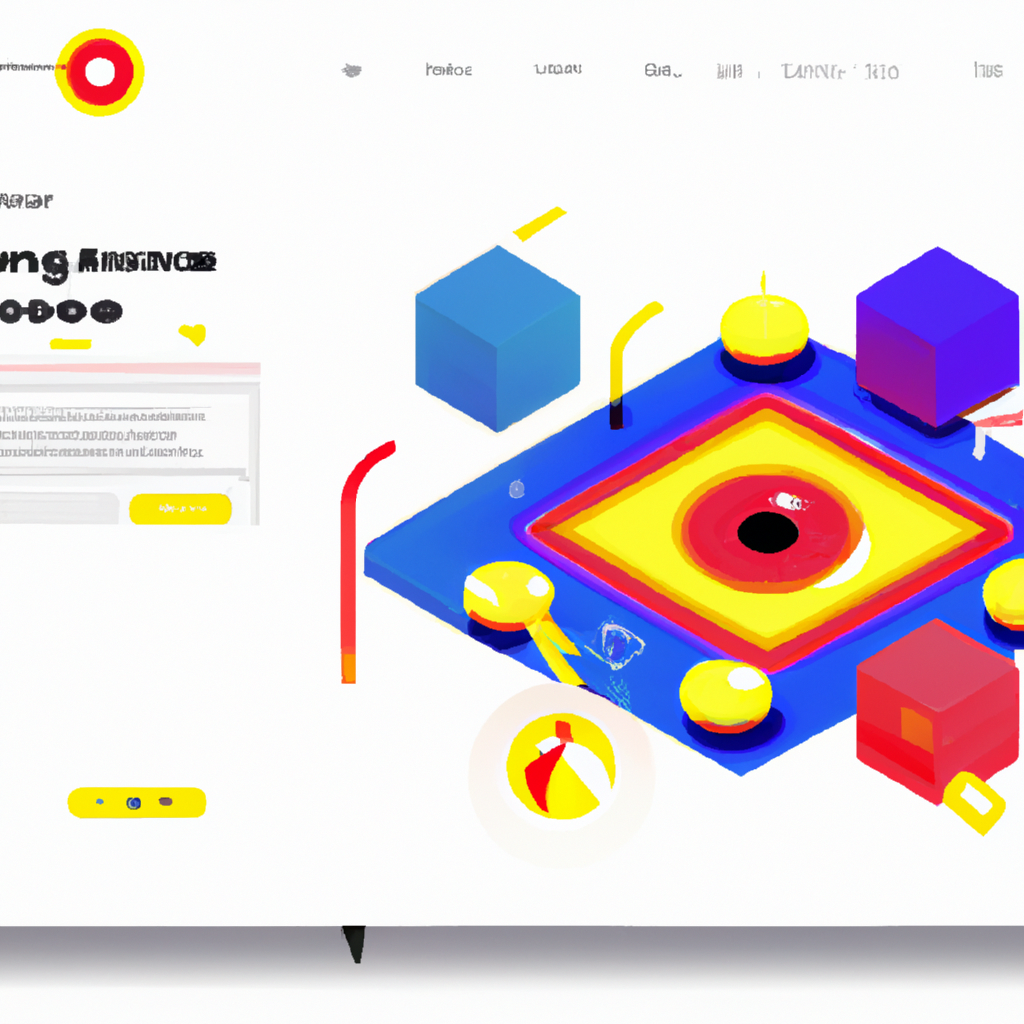 Prototype level with neon tiles and score overlay